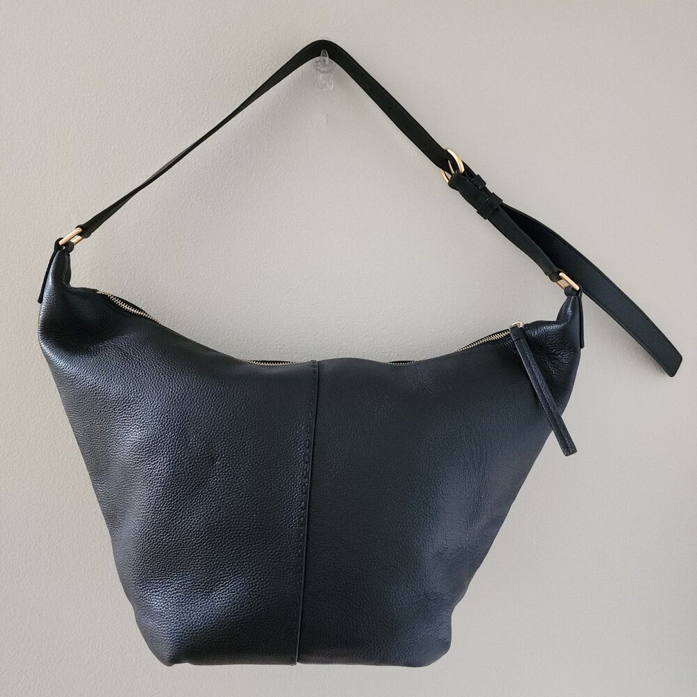 Tory Burch Black Leather Hobo Shoulder Bag - Picture 4 of 13